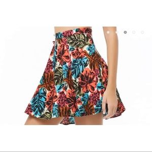 Floral Print Mini Skirt